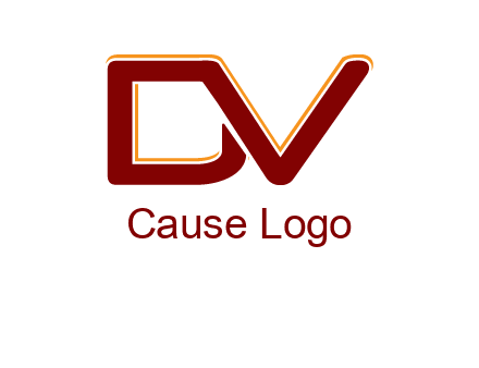 letter D and letter V joined together