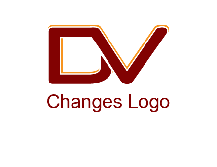 letter D and letter V joined together