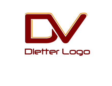 letter D and letter V joined together