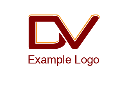 letter D and letter V joined together