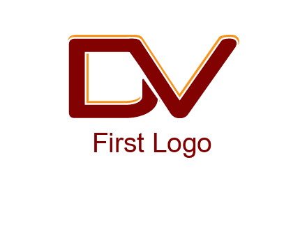 letter D and letter V joined together