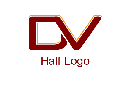 letter D and letter V joined together