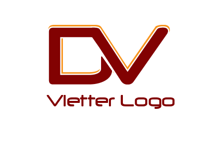letter D and letter V joined together