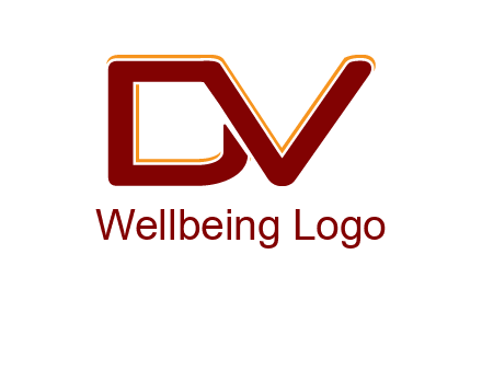 letter D and letter V joined together