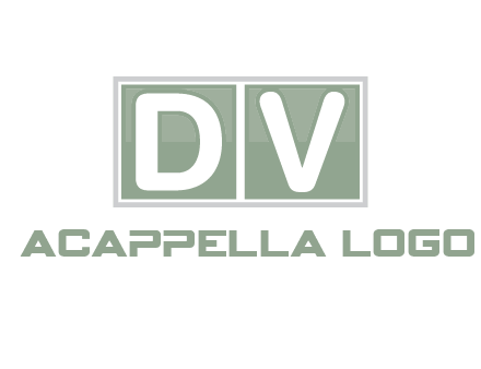 Letters DV are in two square box logo