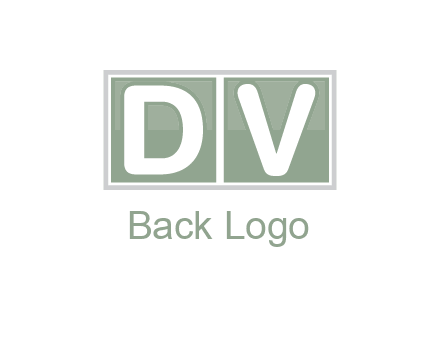 Letters DV are in two square box logo