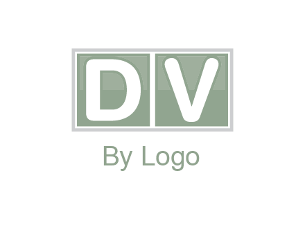 Letters DV are in two square box logo