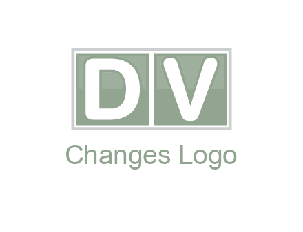 Letters DV are in two square box logo