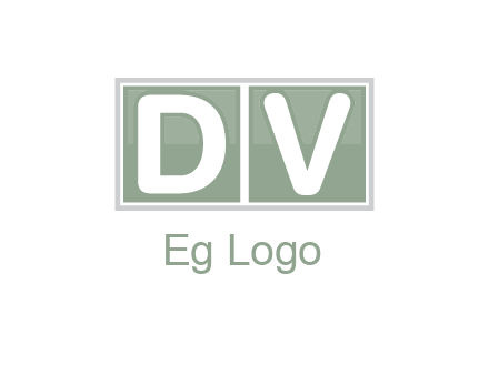 Letters DV are in two square box logo