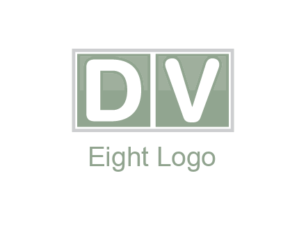 Letters DV are in two square box logo
