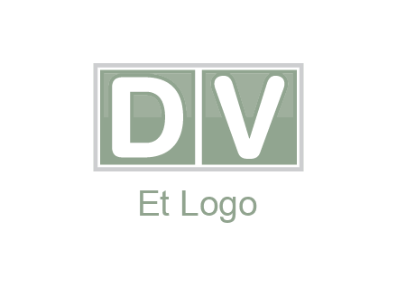 Letters DV are in two square box logo