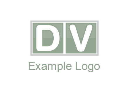 Letters DV are in two square box logo