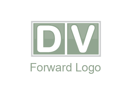 Letters DV are in two square box logo
