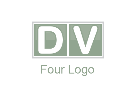 Letters DV are in two square box logo