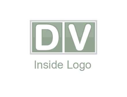 Letters DV are in two square box logo