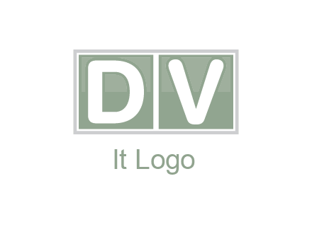 Letters DV are in two square box logo