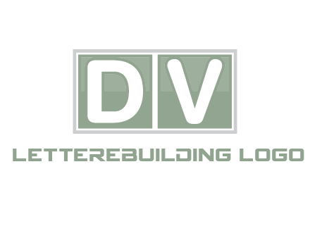 Letters DV are in two square box logo