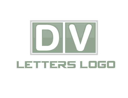 Letters DV are in two square box logo