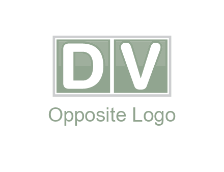 Letters DV are in two square box logo