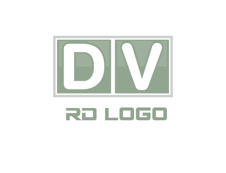 Letters DV are in two square box logo