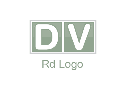 Letters DV are in two square box logo