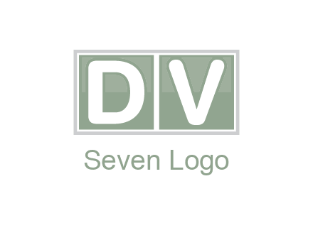 Letters DV are in two square box logo