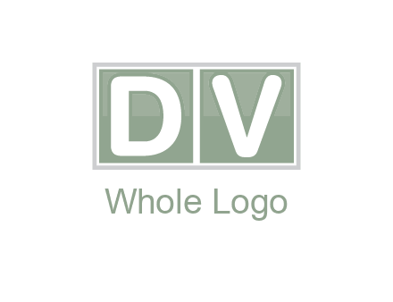 Letters DV are in two square box logo
