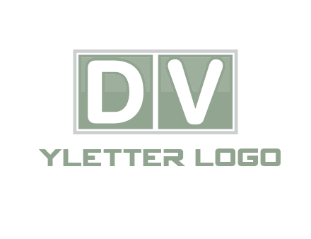 Letters DV are in two square box logo