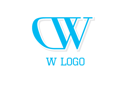 letter D attached to letter W