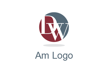 Letters DW are in a circle logo