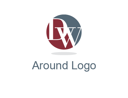 Letters DW are in a circle logo