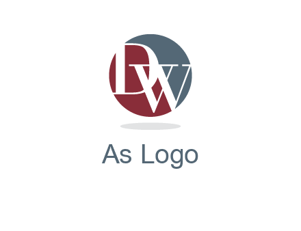 Letters DW are in a circle logo