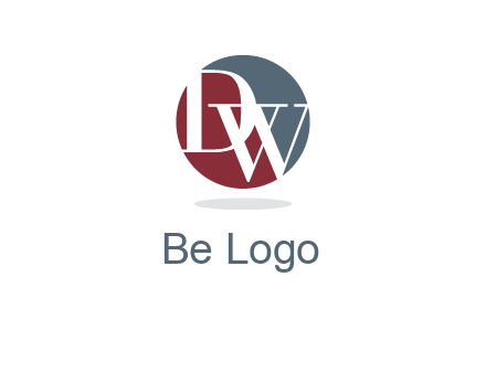 Letters DW are in a circle logo