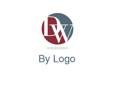 Letters DW are in a circle logo