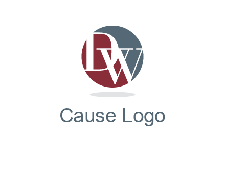 Letters DW are in a circle logo