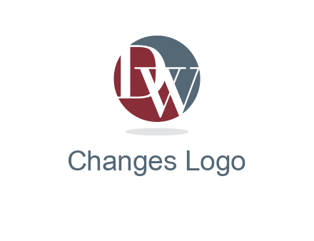 Letters DW are in a circle logo