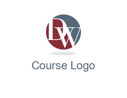 Letters DW are in a circle logo