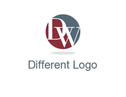 Letters DW are in a circle logo