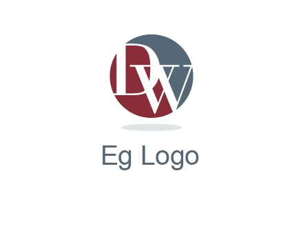 Letters DW are in a circle logo