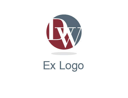 Letters DW are in a circle logo