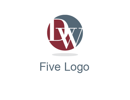 Letters DW are in a circle logo