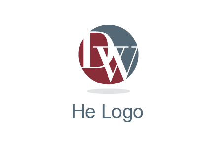 Letters DW are in a circle logo