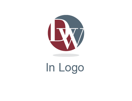 Letters DW are in a circle logo