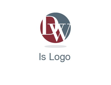 Letters DW are in a circle logo