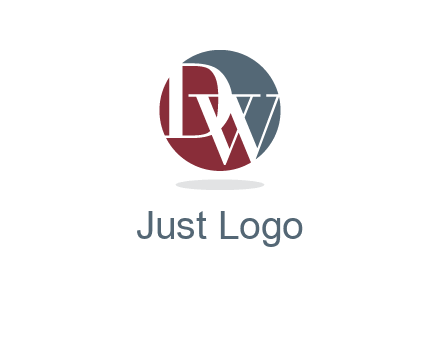 Letters DW are in a circle logo
