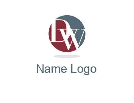 Letters DW are in a circle logo