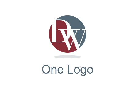 Letters DW are in a circle logo
