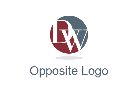 Letters DW are in a circle logo
