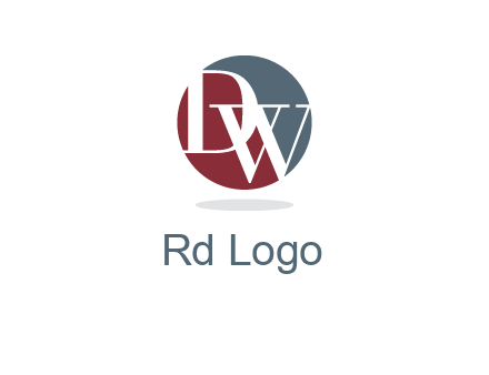 Letters DW are in a circle logo