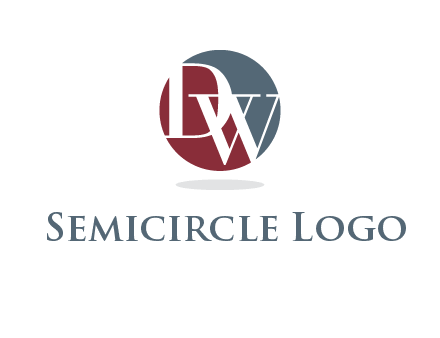 Letters DW are in a circle logo